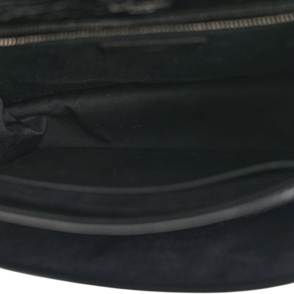Saint Laurent Crinkled Calfskin Matelasse Monogram Medium Niki Chain Satchel Black 6 of 11