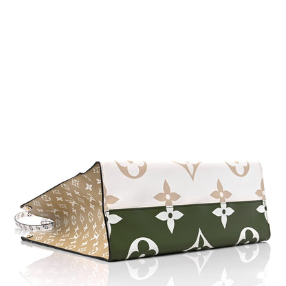 Louis Vuitton Monogram Giant Onthego GM Kaki Beige 4 of 13