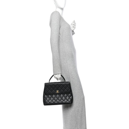 Chanel Caviar Quilted Jumbo Kelly Flap Black 2 of 14
