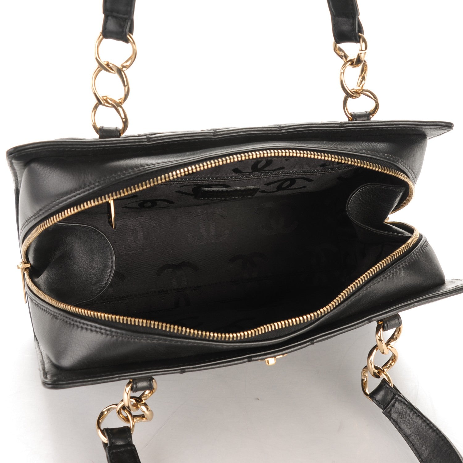 Chanel Calfskin Square Stitched Shoulder Bag Black 5 of 7