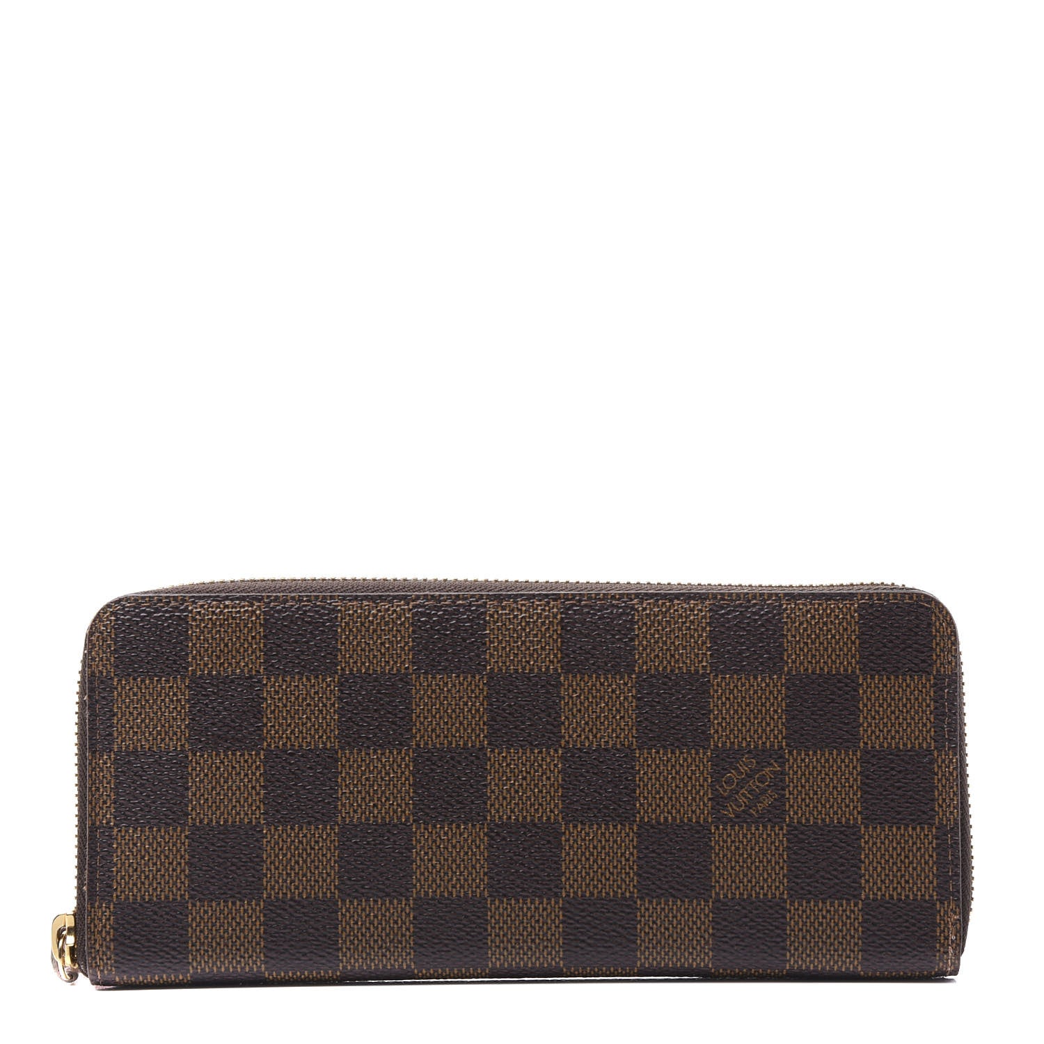 Louis Vuitton Damier Ebene Clemence Wallet Rose Ballerine 1 of 10