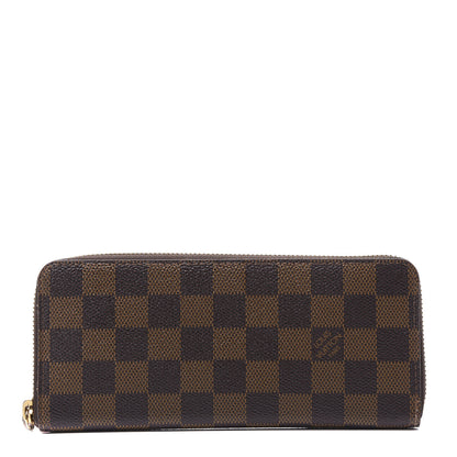 Louis Vuitton Damier Ebene Clemence Wallet Rose Ballerine 1 of 10