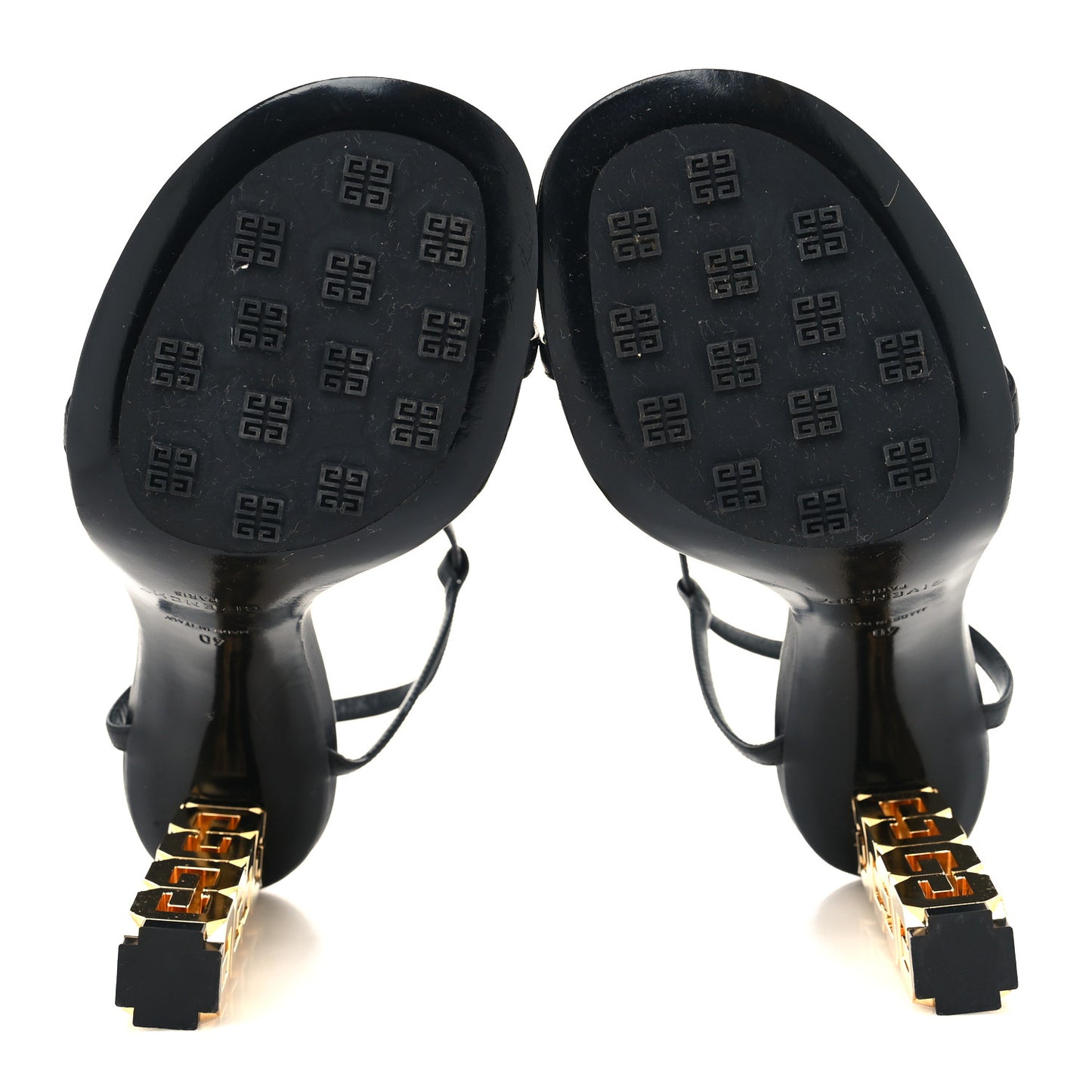 Smooth Nappa G Cube 105mm Sandals 40 Black