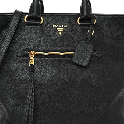 Prada Vitello Daino Shopping Tote Black 8 of 10