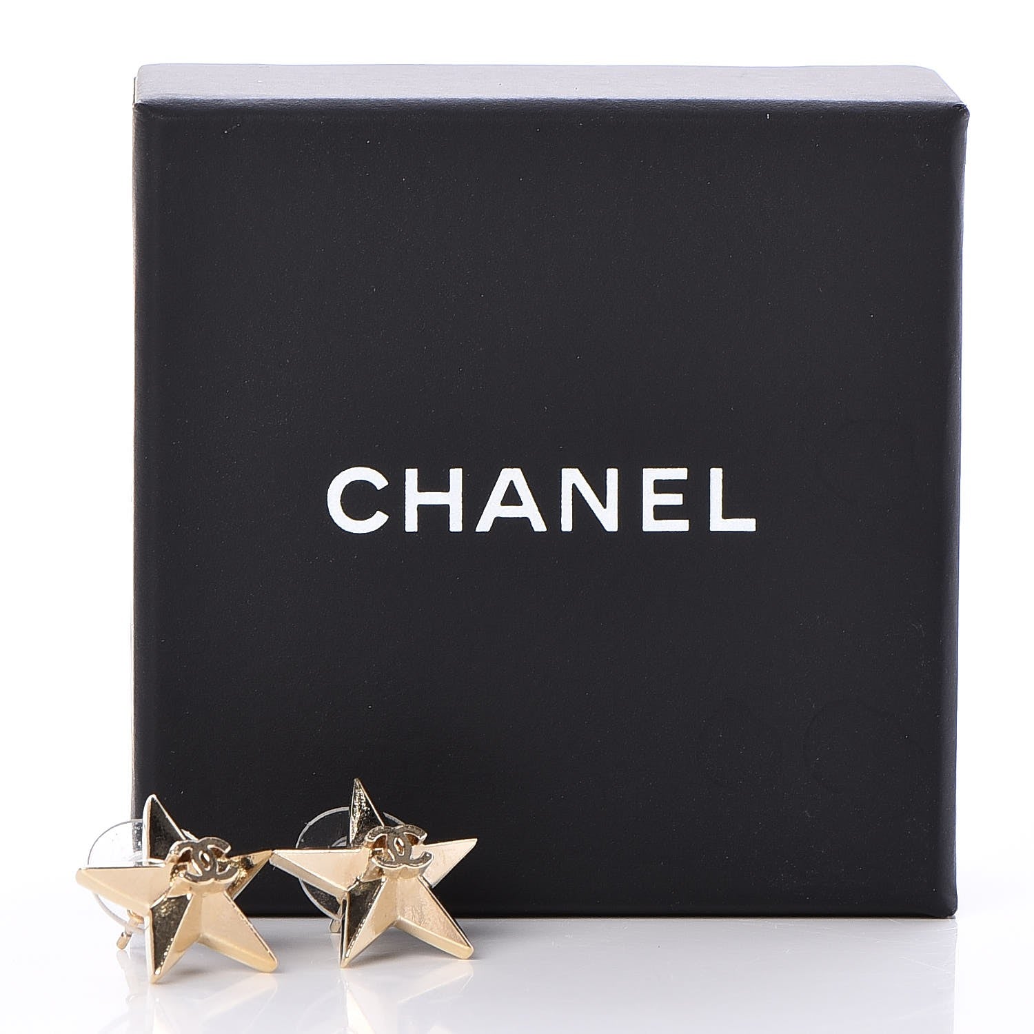 Chanel Metal CC Star Earrings Gold 5 of 5