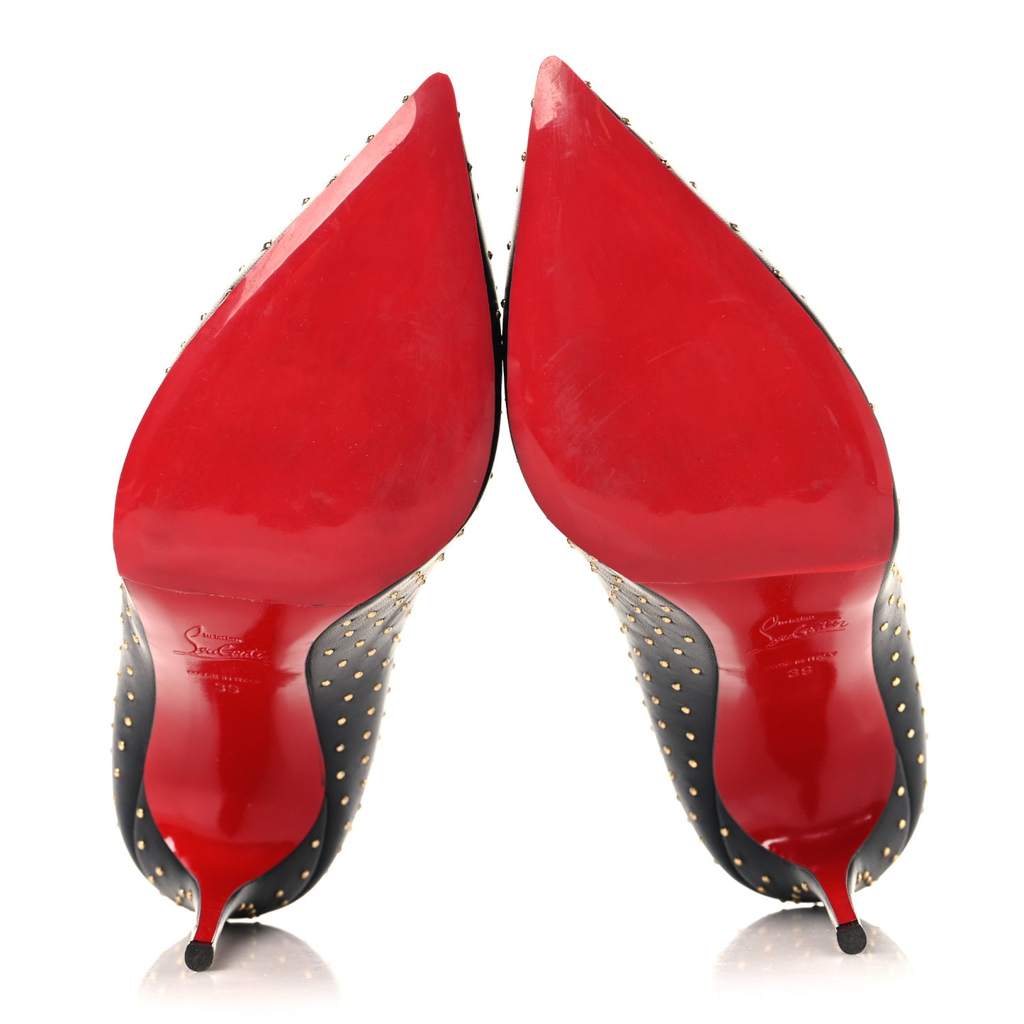 Nappa Pigalle Follies Plume 100 Pumps 39 Black Antique Gold