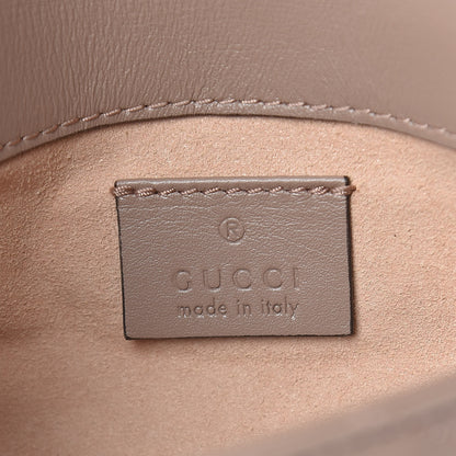 Gucci Calfskin Matelasse Super Mini GG Marmont Shoulder Bag Porcelain Rose 6 of 11
