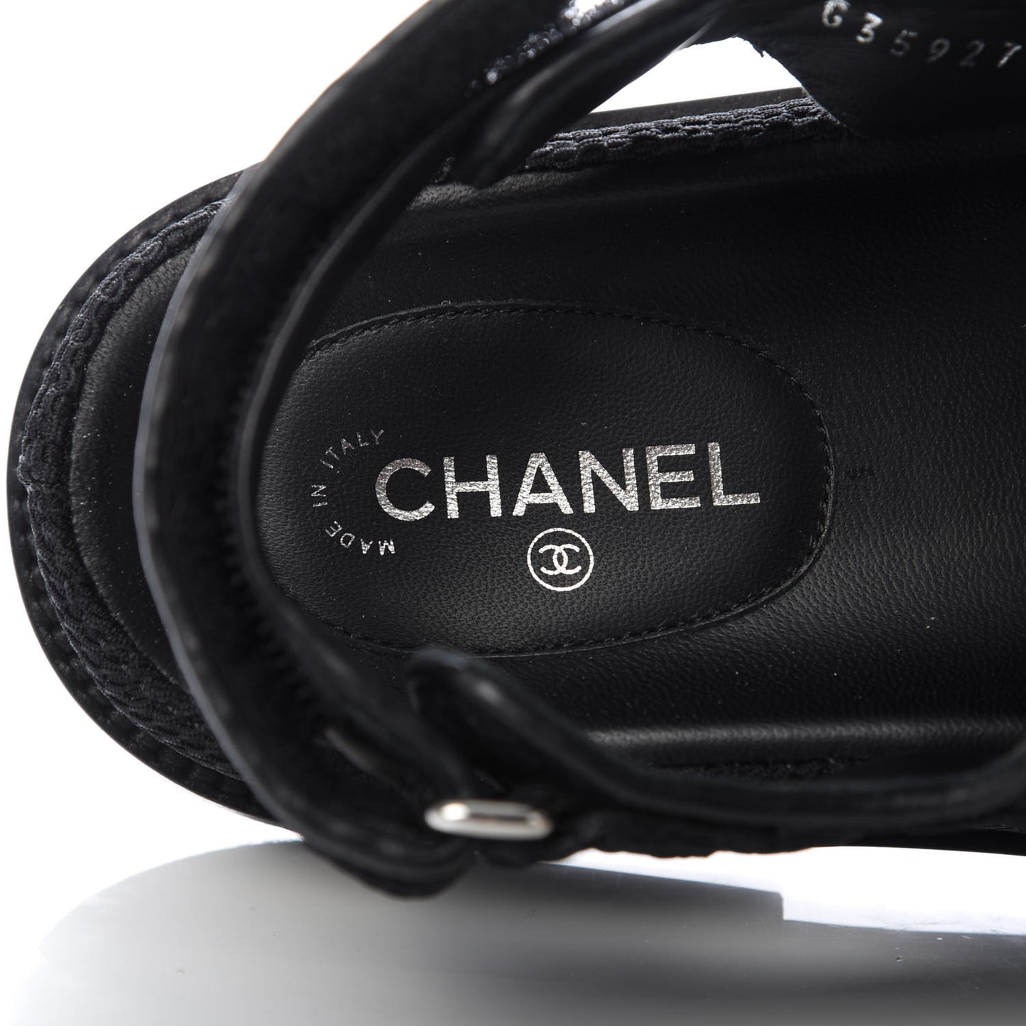 Fabric Velcro Dad Sandals 36.5 Black