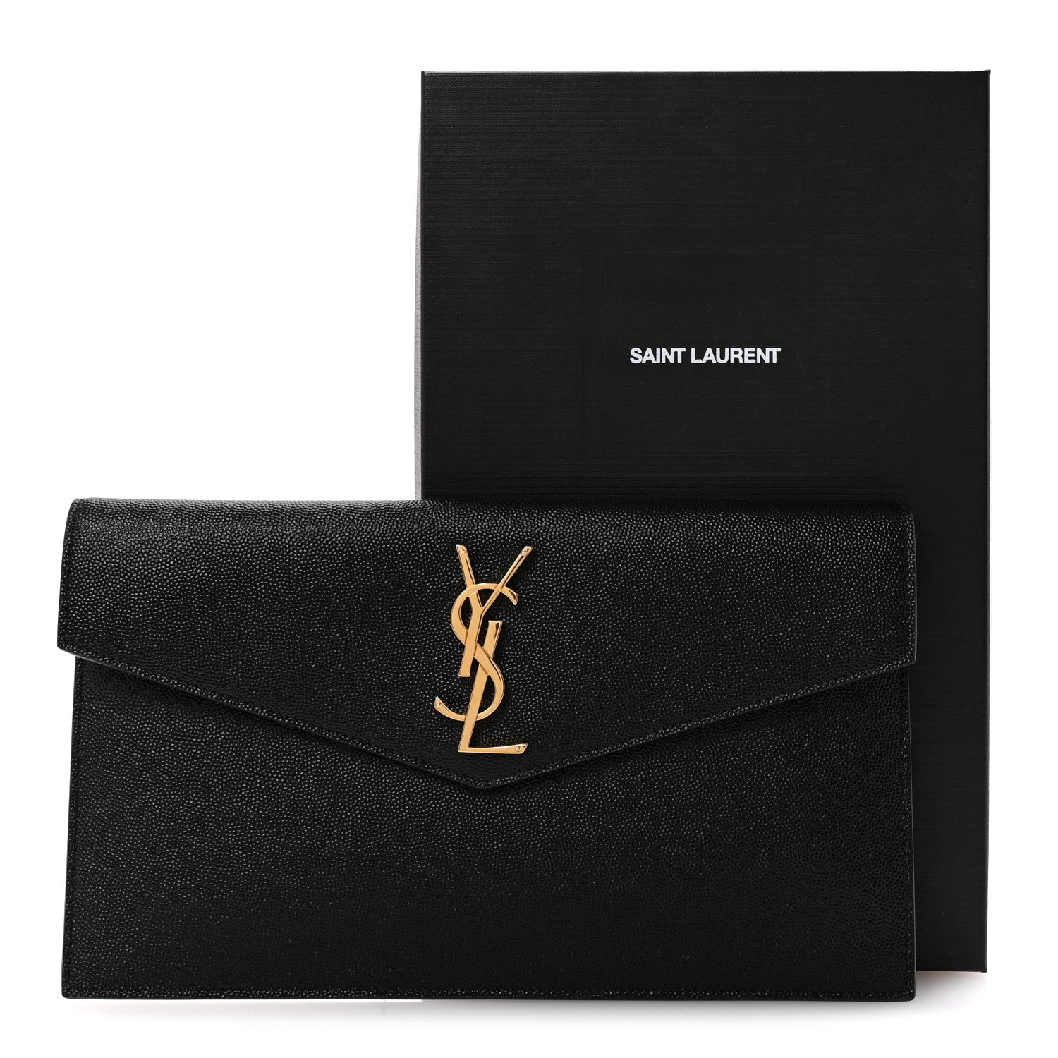 Saint Laurent Grain De Poudre Uptown Pouch Black 17 of 18