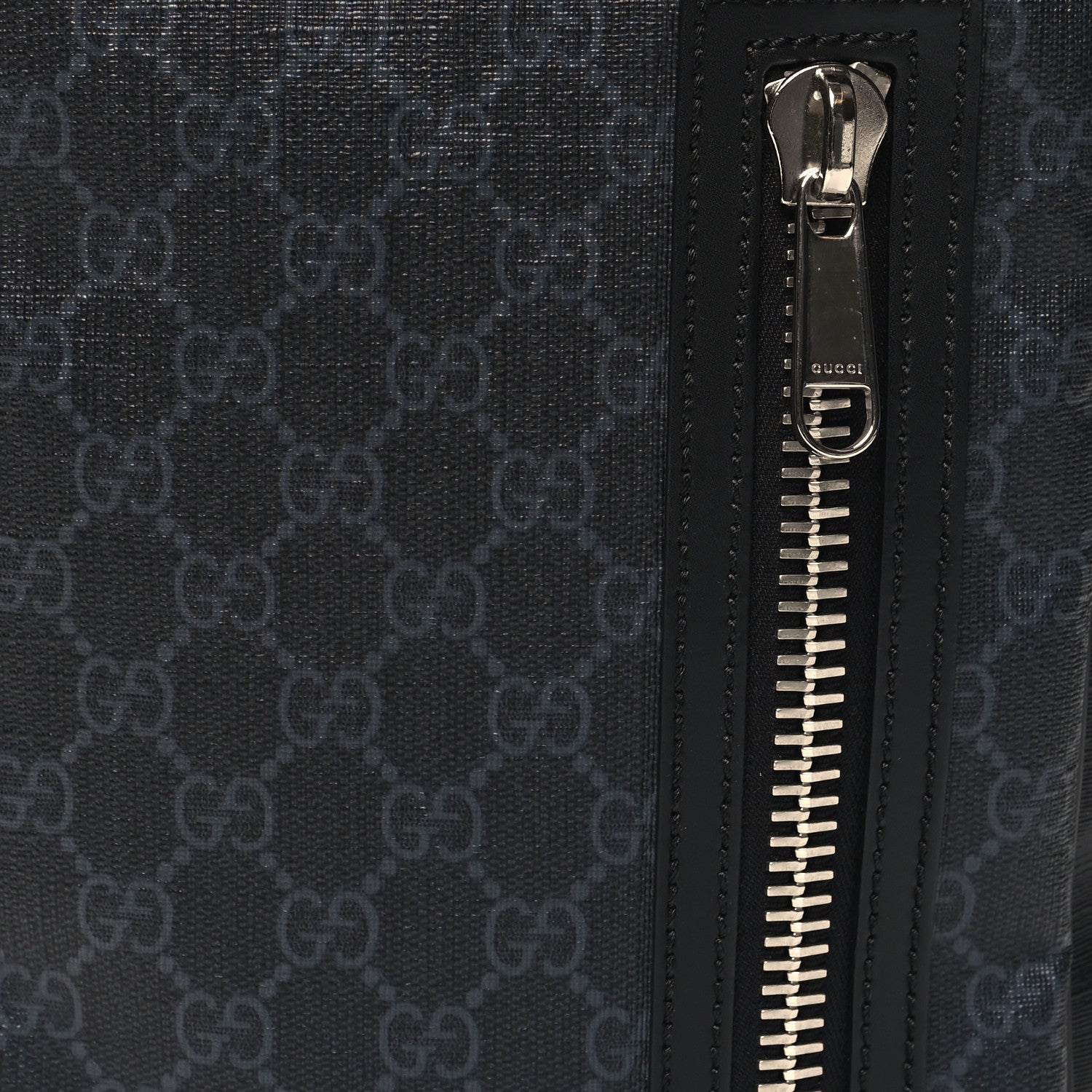 Gucci GG Supreme Monogram Web Belt Bag Black Grey 8 of 10