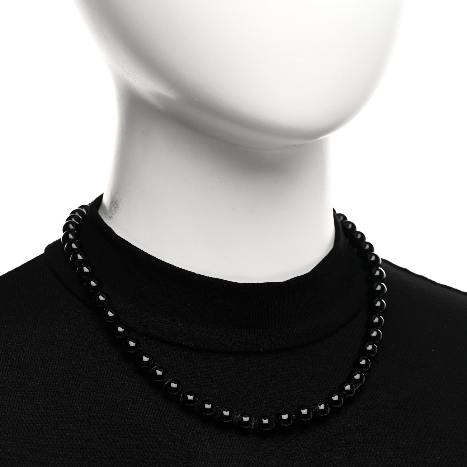 Tiffany Sterling Silver Black Onyx Bead Toggle Necklace 2 of 5