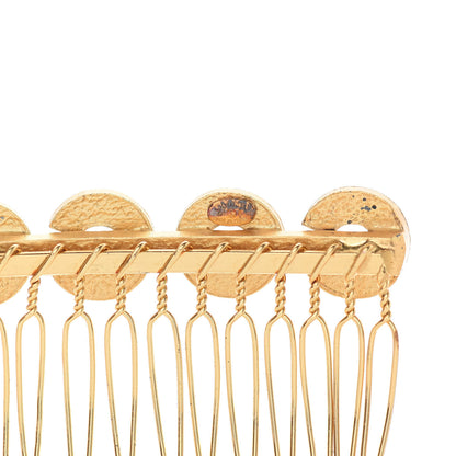 Chanel Resin Coco Hair Comb Gold Black 3 of 4