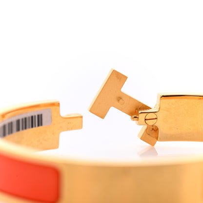 Hermes Matte Enamel Narrow Clic Clac HH Bracelet T6 Orange 6 of 6