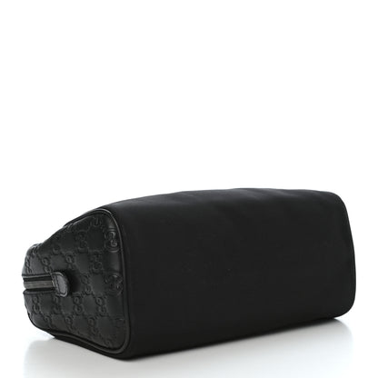 Gucci Nylon Guccissima Zip Top Pouch Black 4 of 8