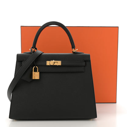 Hermes Epsom Kelly Sellier 25 Black 11 of 11