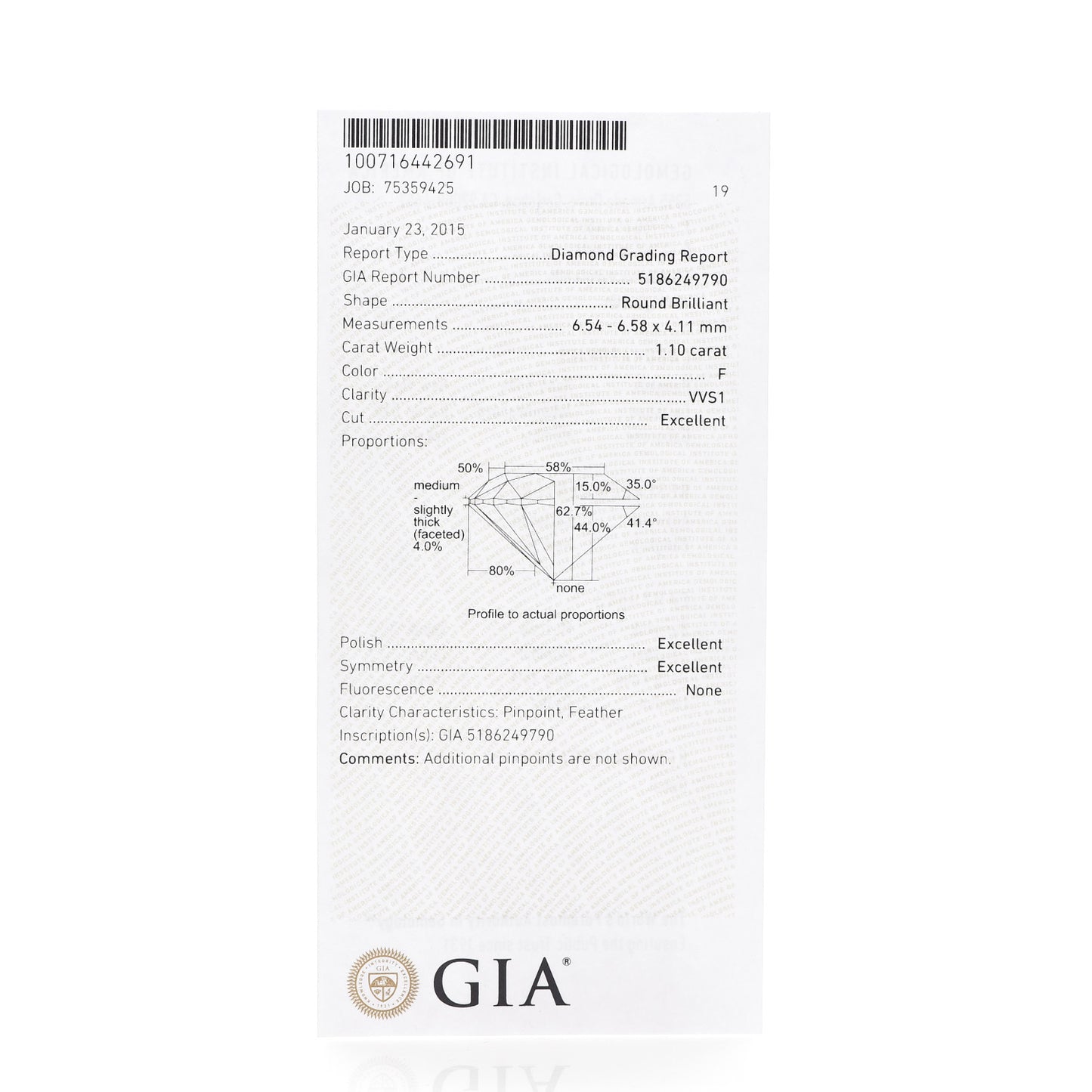 18K White Gold Diamond 2.20ctw Solitaire Earrings