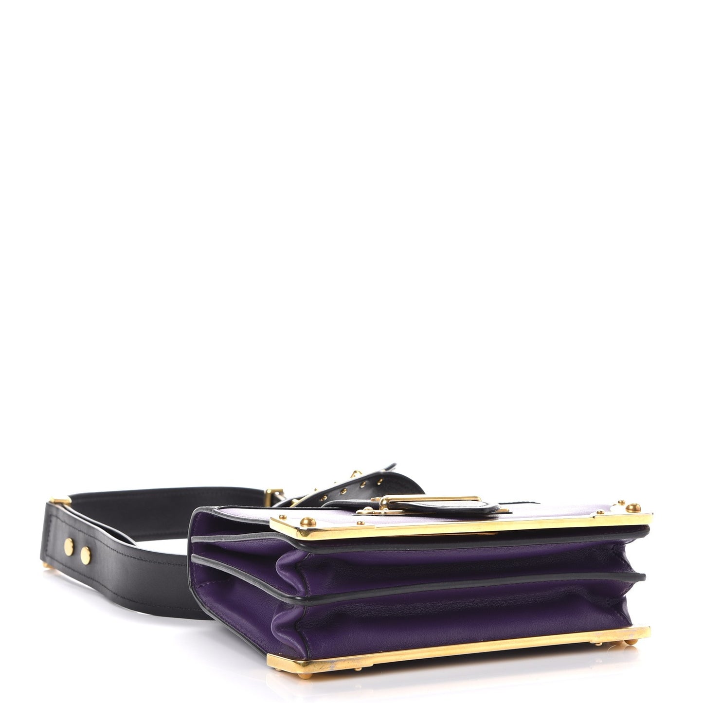 City Calf Saffiano Cahier Bag Viola Black