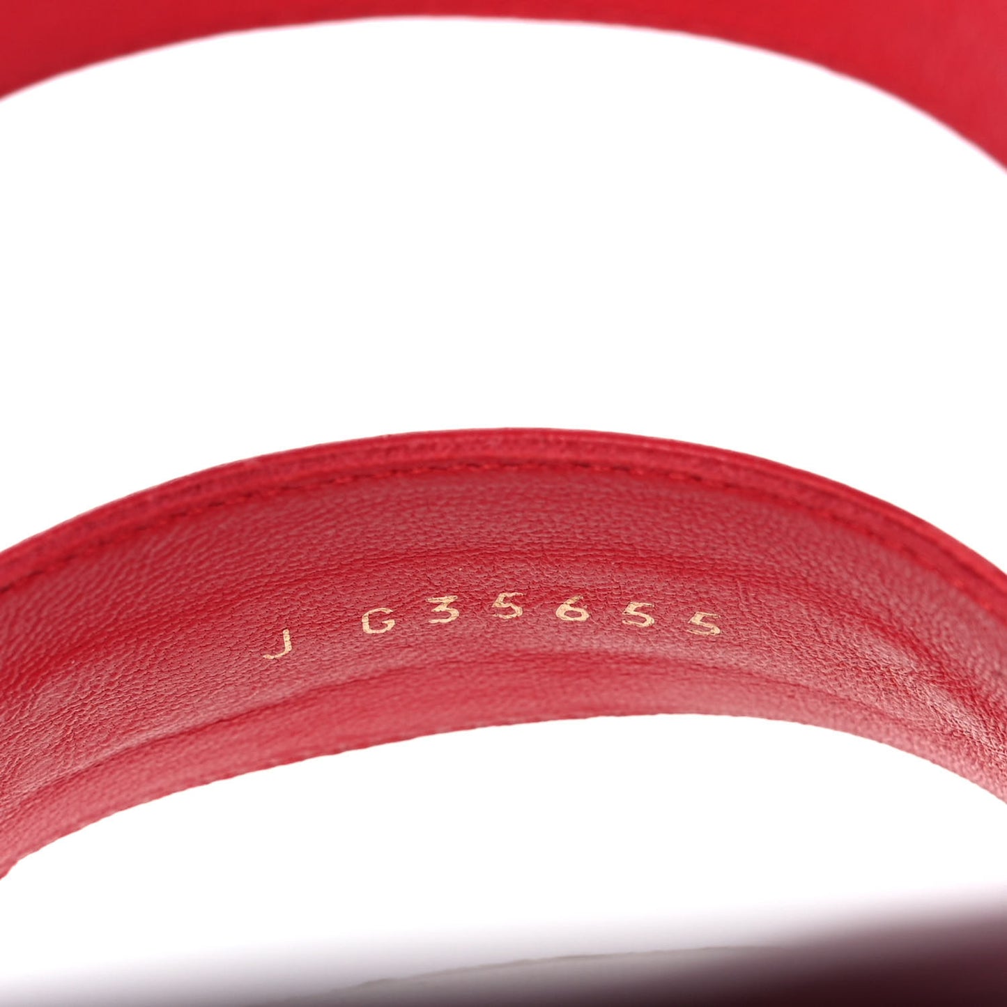 Lambskin Braided CC Sandals 38.5 White Red