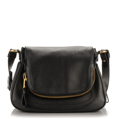 Tom Ford Grained Calfskin Medium Jennifer Crossbody Bag Black 1 of 7