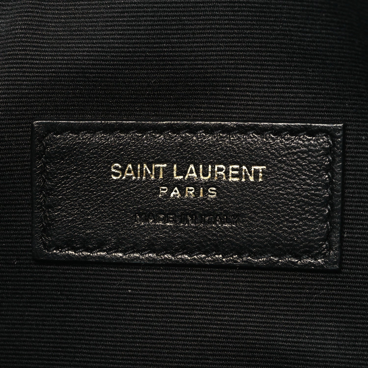 Saint Laurent Grain De Poudre Chevron Monogram Large Bill Pouch Black 6 of 11