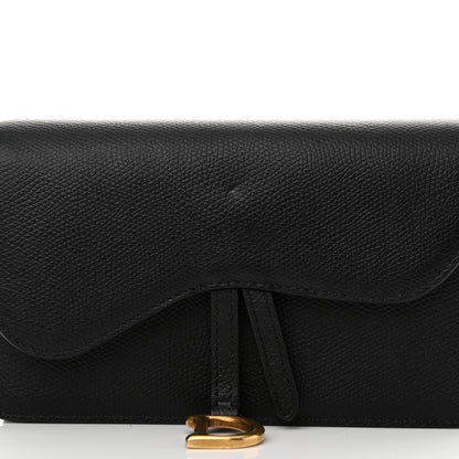 Christian Dior Grained Calfskin Saddle Belt Clutch Black 7 of 18