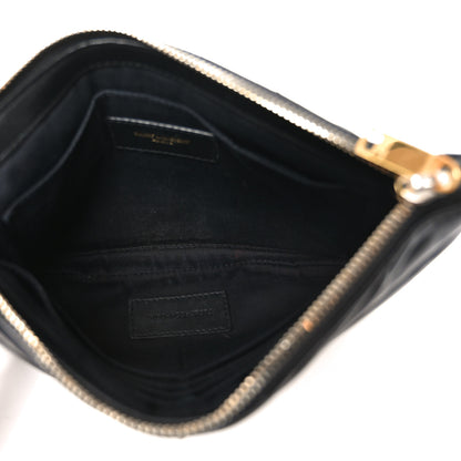Saint Laurent Lambskin Matelasse Chevron Monogram A5 Wristlet Black 5 of 10