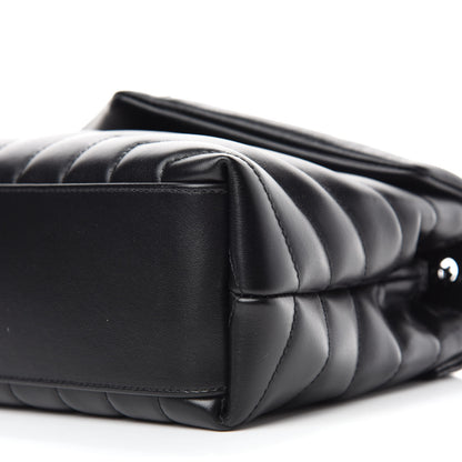 Saint Laurent Calfskin Y Quilted Monogram Small Loulou Chain Satchel Black 7 of 11