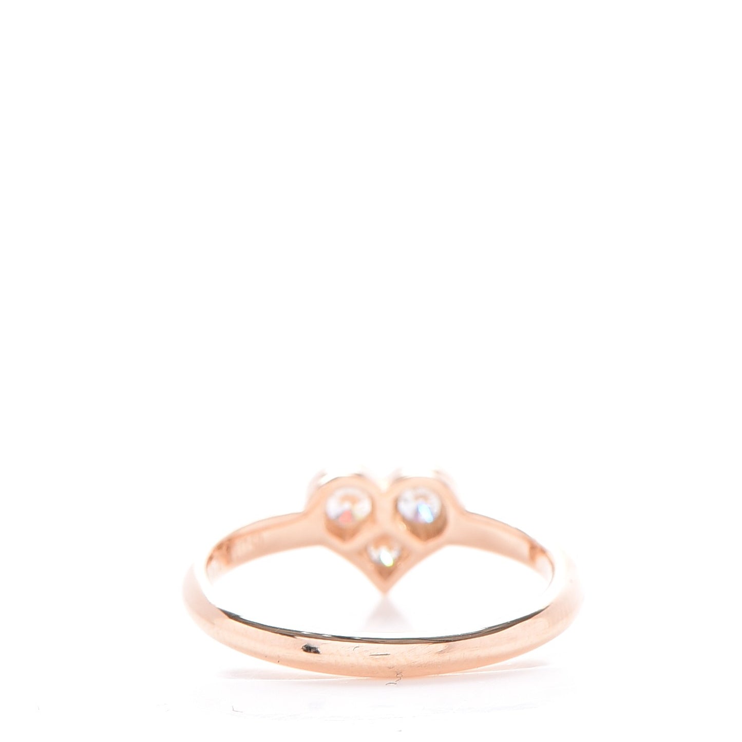 18K Rose Gold Diamond Hearts Ring 4