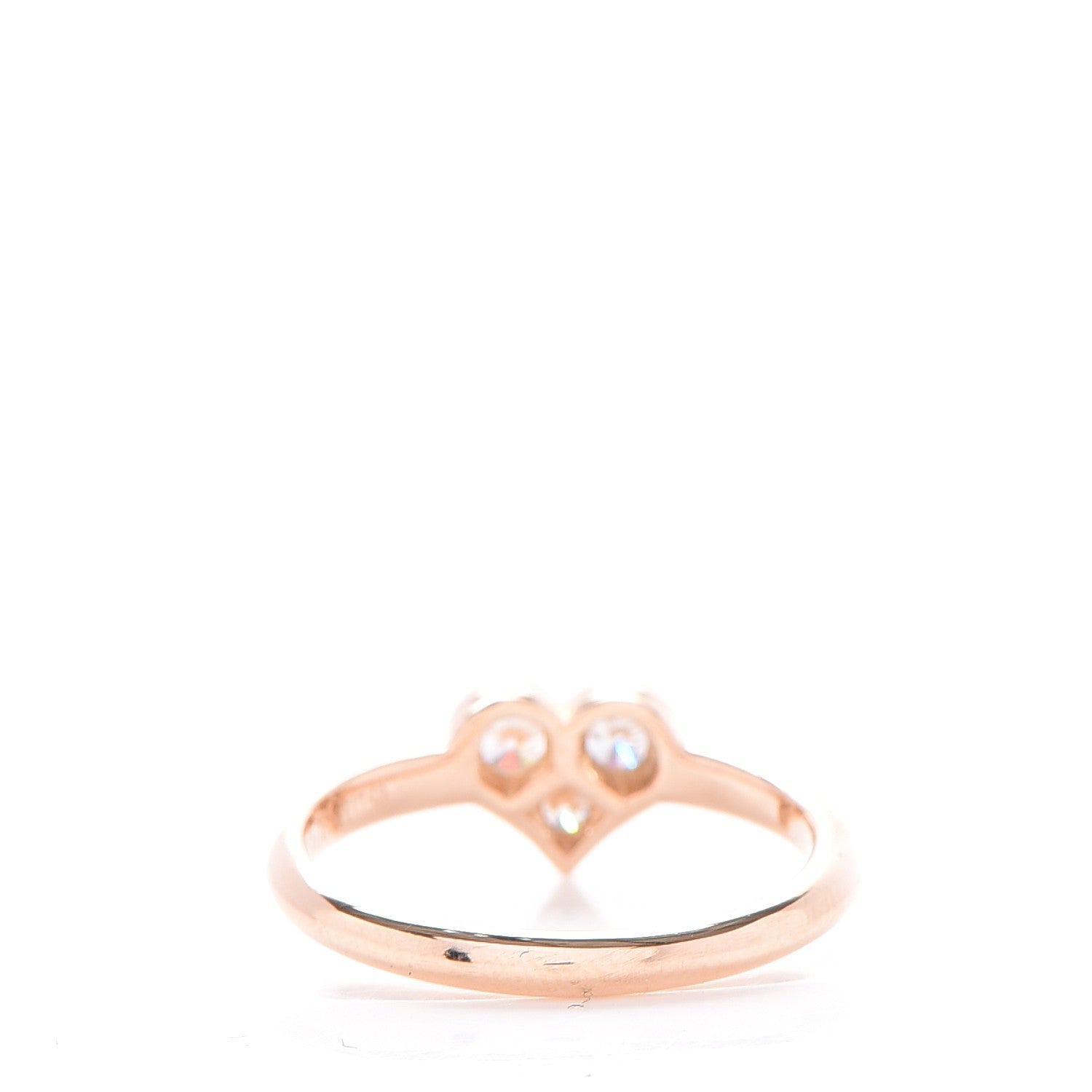 Tiffany 18K Rose Gold Diamond Hearts Ring 4 3 of 5