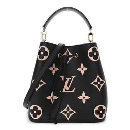 Louis Vuitton Empreinte Monogram Giant Neonoe MM Black Beige 4 of 11
