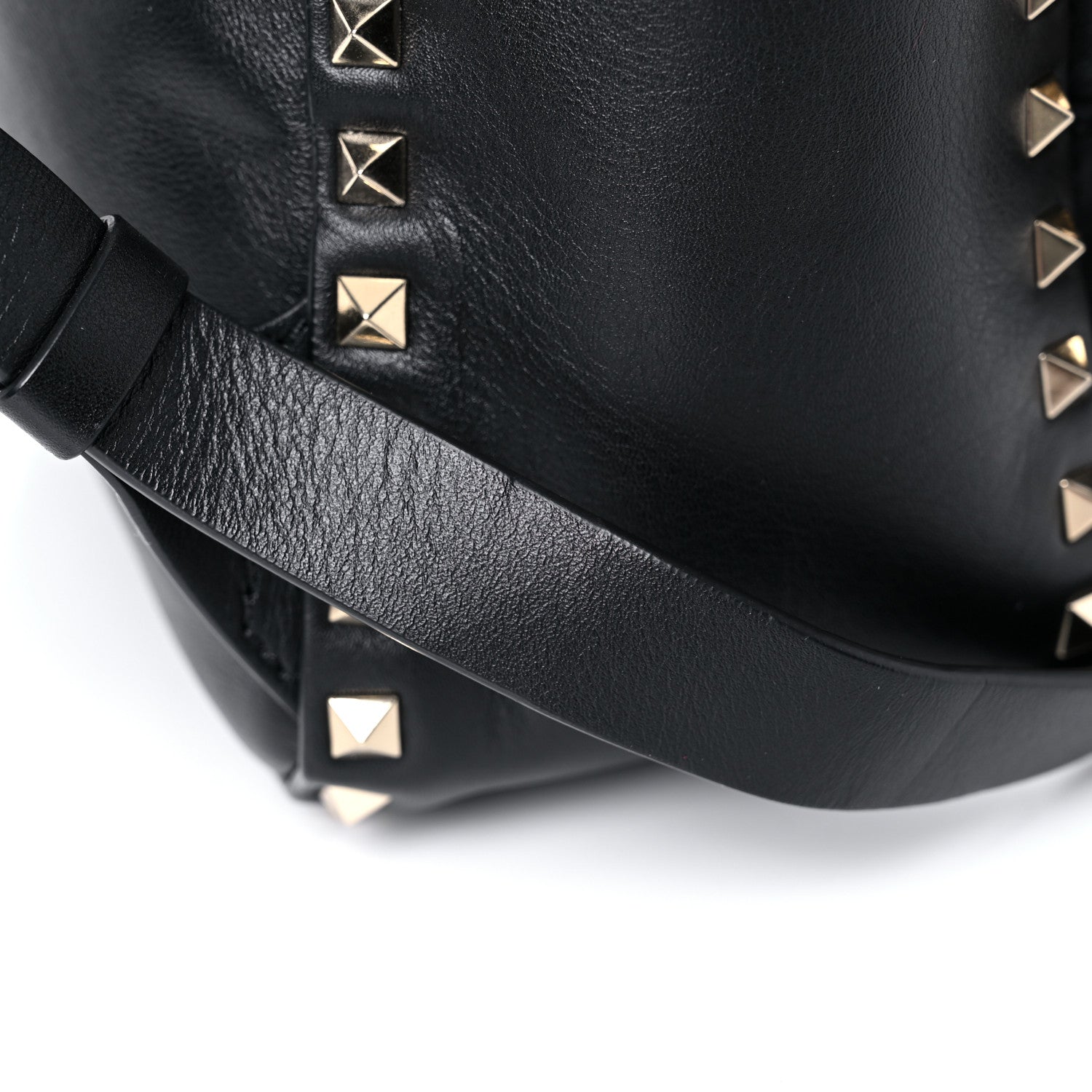 Valentino Garavani Vitello Medium Rockstud Backpack Black 12 of 16