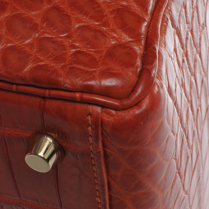 Hermes Matte Niloticus Crocodile Kelly 35 Sanguine 10 of 16