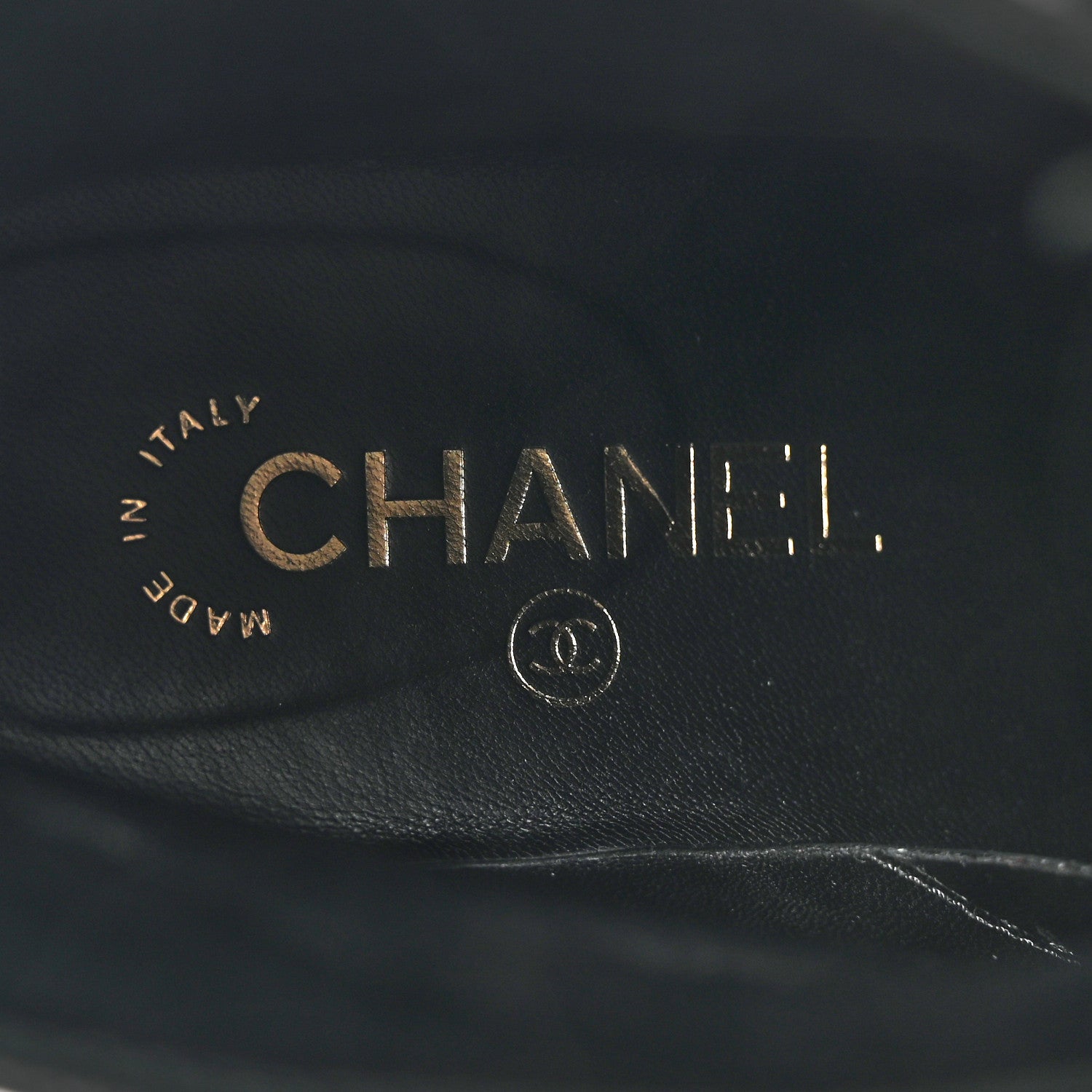 Chanel Shiny Calfskin Quilted Lace Up Combat Boots 38 Black 6 of 14
