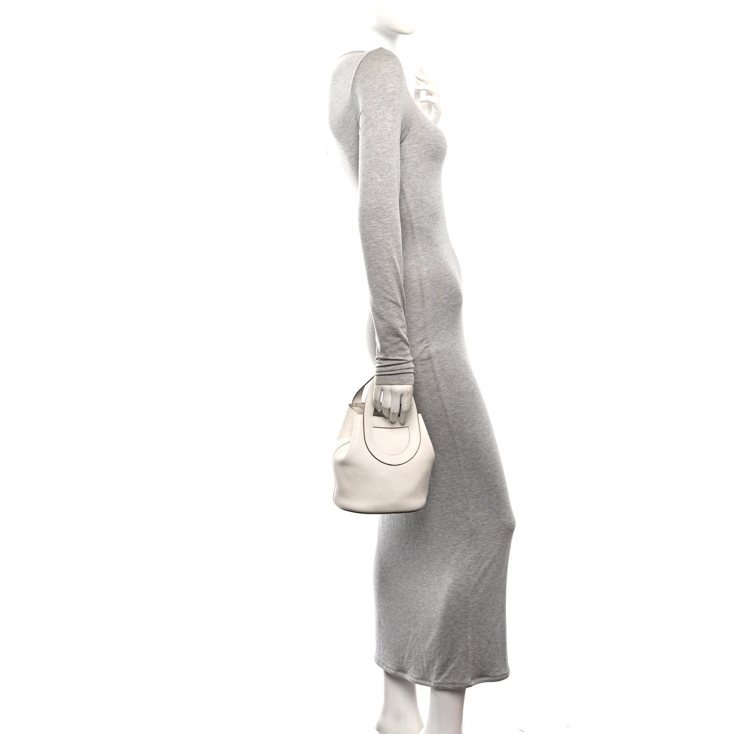 Hermes Taurillon Clemence Swift In-The-Loop 18 Bag Gris Pale 2 of 11