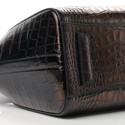 Givenchy Calfskin Crocodile Embossed Small Antigona Brown 8 of 12