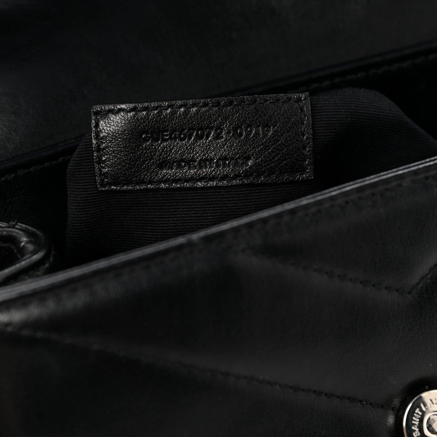 Saint Laurent Calfskin Y Quilted Monogram Toy Loulou Crossbody Bag Black 8 of 12