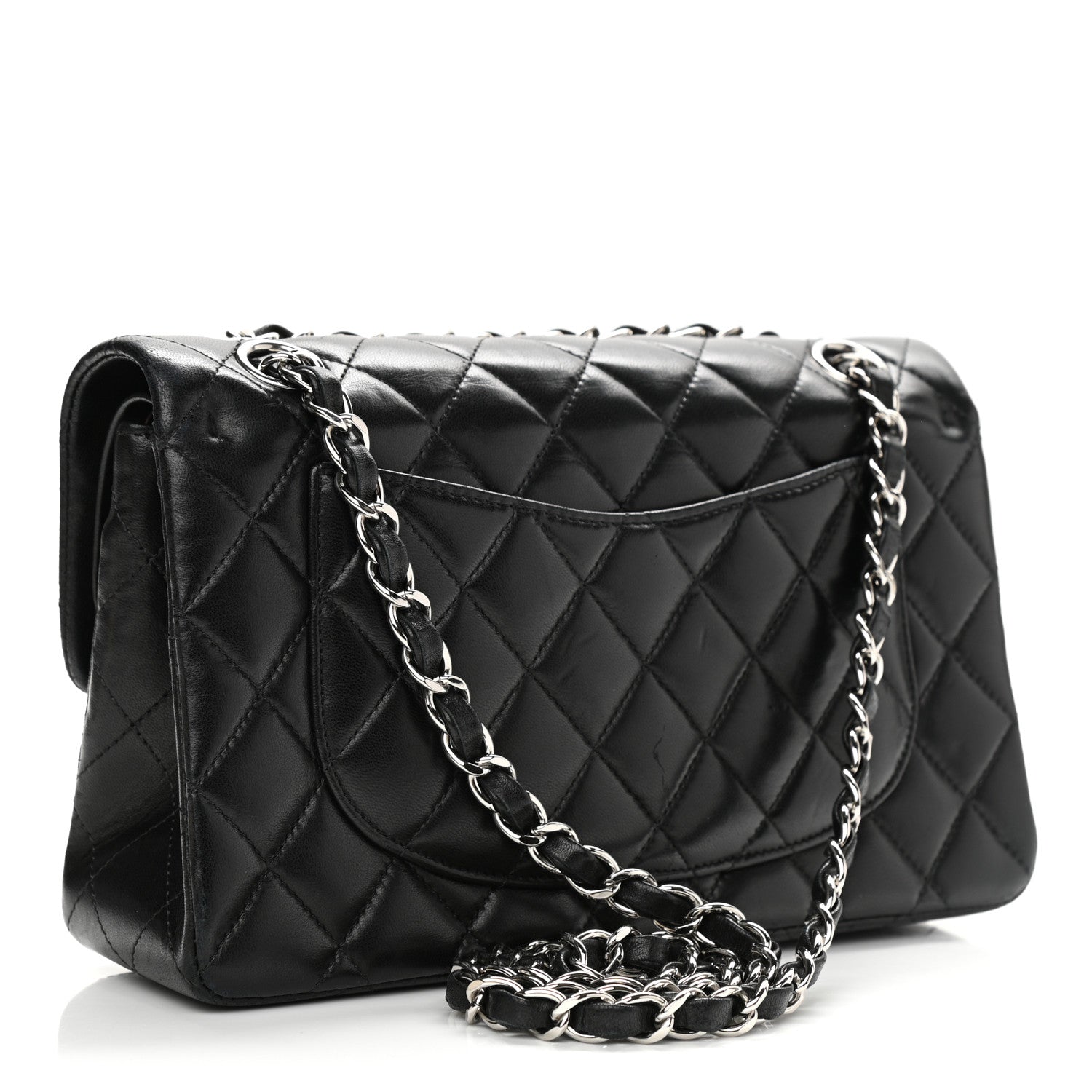 Chanel Lambskin Quilted Small Double Flap Black 3 of 13