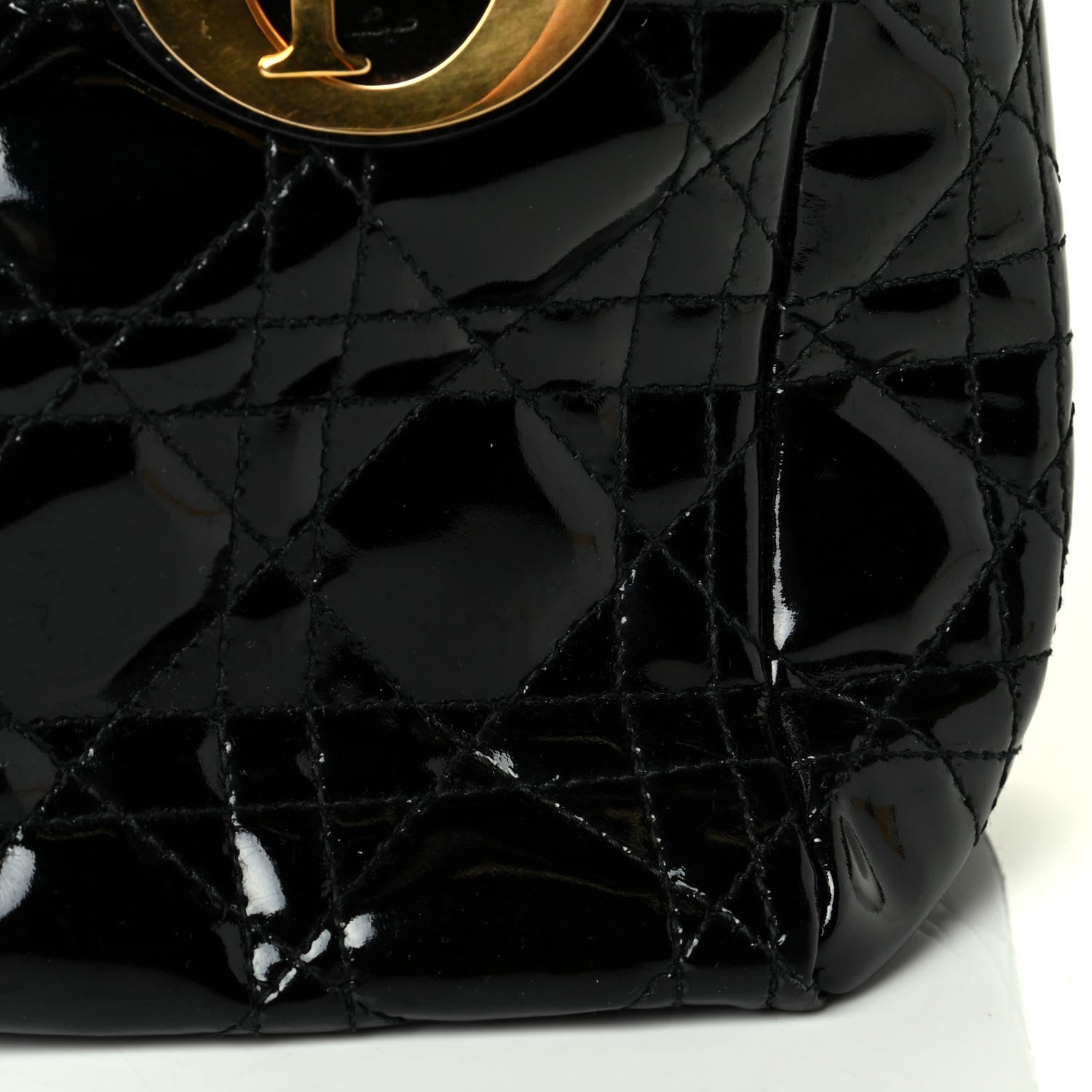 Christian Dior Patent Cannage Medium Lady Dior Black 8 of 8