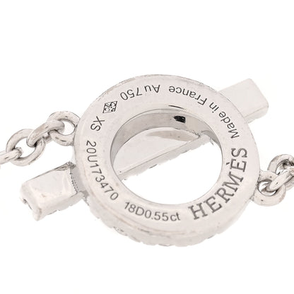 Hermes 18K White Gold Diamond Finesse Bracelet XS 3 of 3