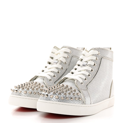 Christian Louboutin Micro 3D Specchio Spikes Womens Lou Flat Sneakers 37.5 Silver 3 of 9