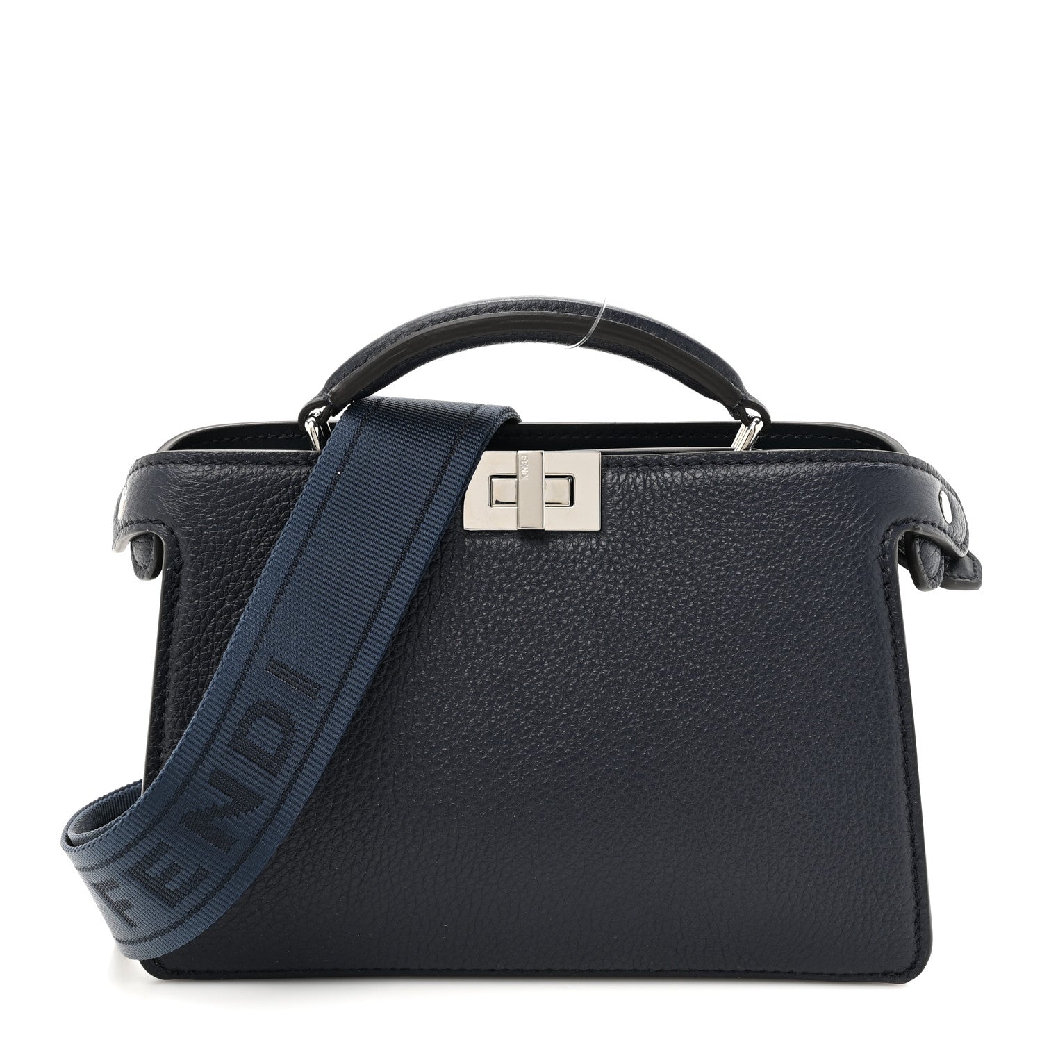 Fendi Cuoio Romano Vitello Cover Bi-Color Peekaboo I See U X Cross Satchel Cuoio Blue 1 of 12