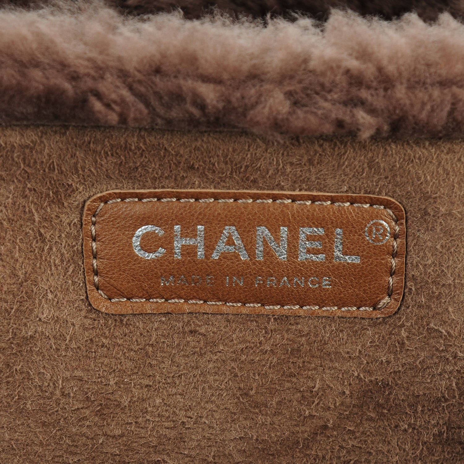 Chanel Shearling Quilted Mademoiselle Flap Beige 6 of 7