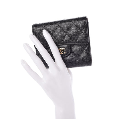 Chanel Caviar Quilted Compact Flap Wallet Black 2 of 9