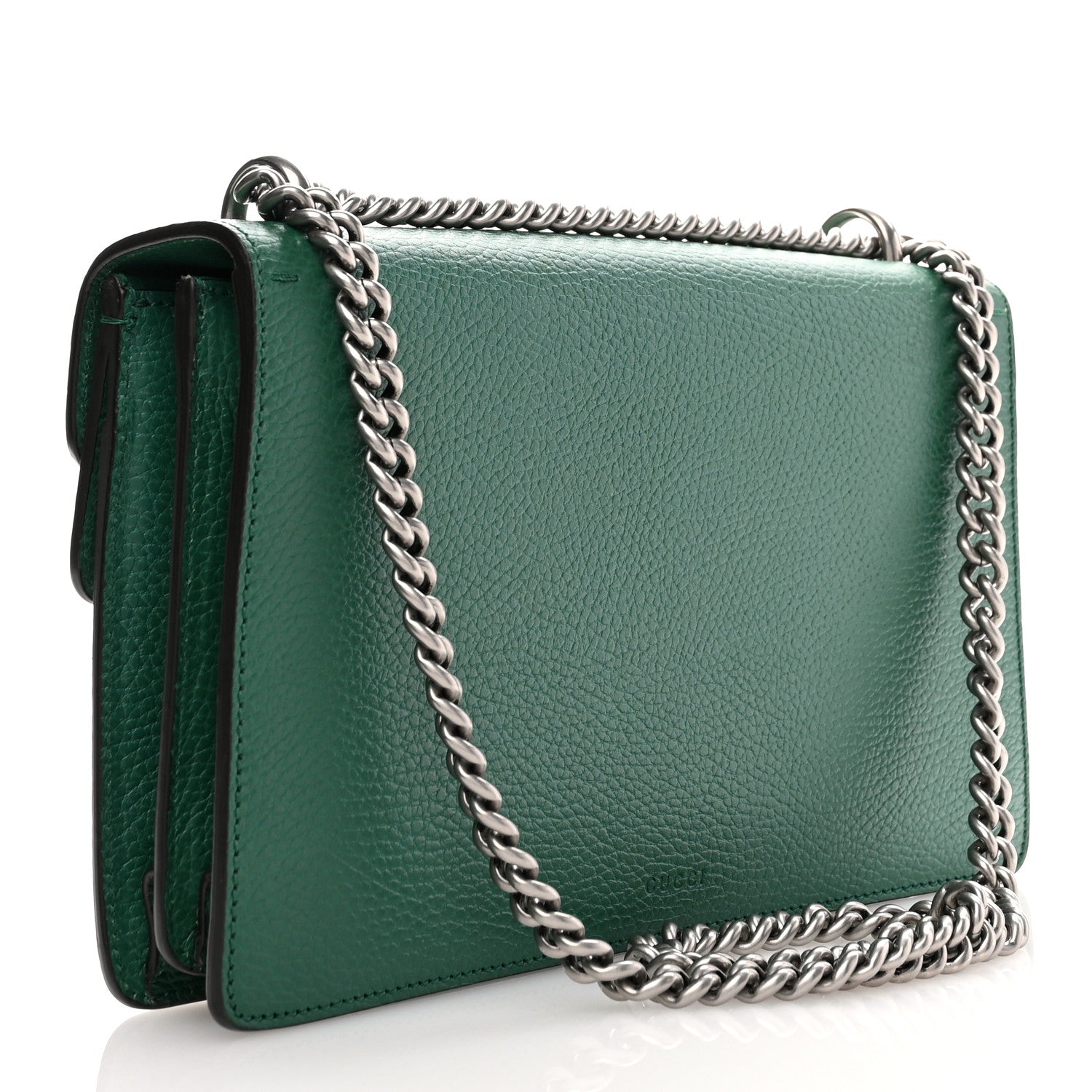 Gucci Pebbled Calfskin Small Dionysus Shoulder Bag Emerald 3 of 12