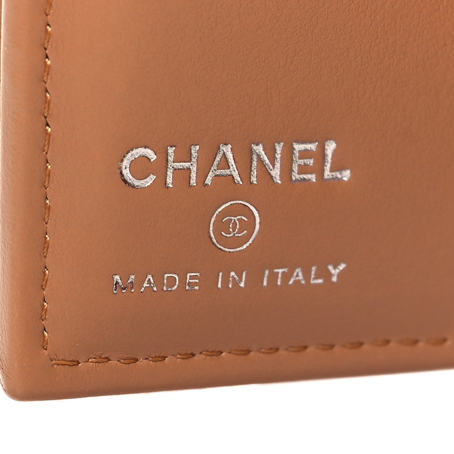 Caviar Quilted Passport Holder Camel