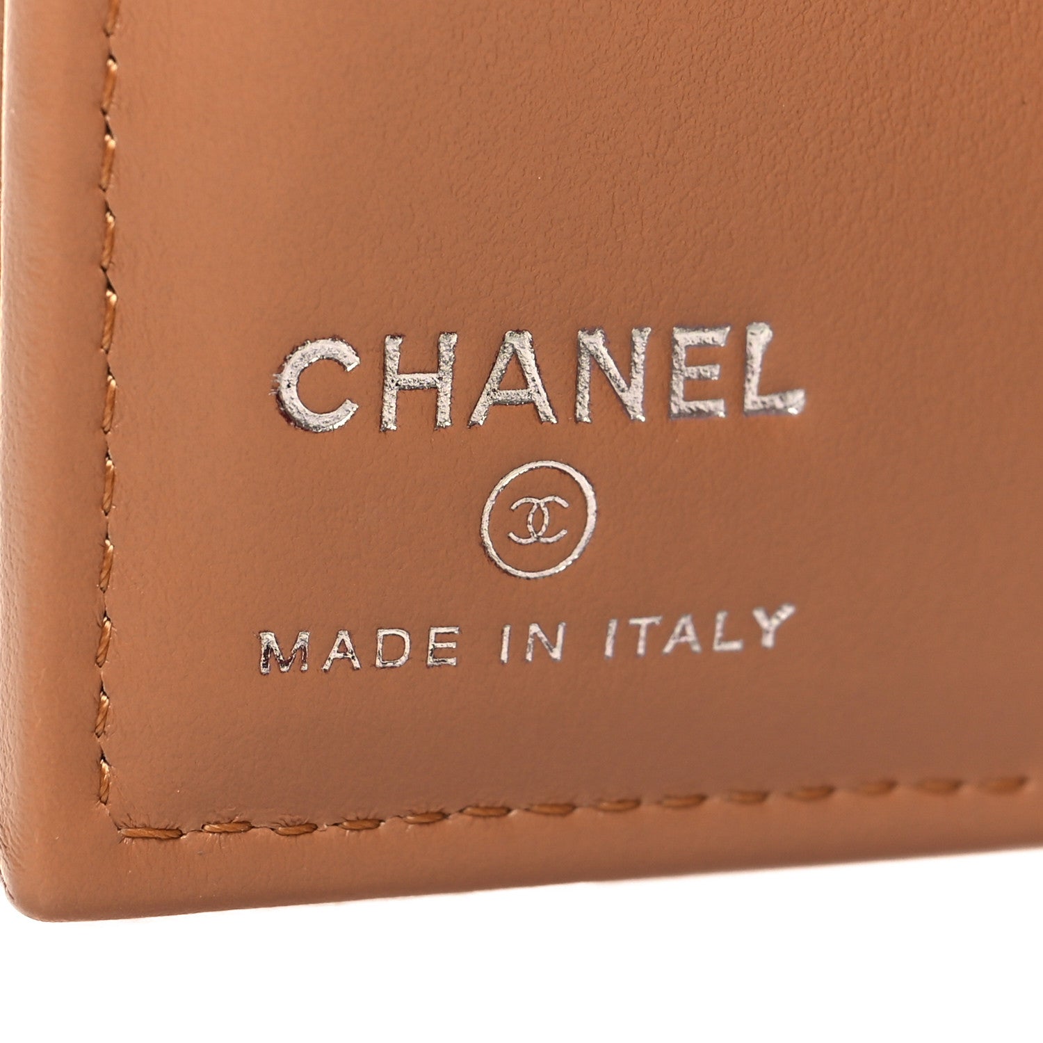 Chanel Caviar Quilted Passport Holder Camel 6 of 9