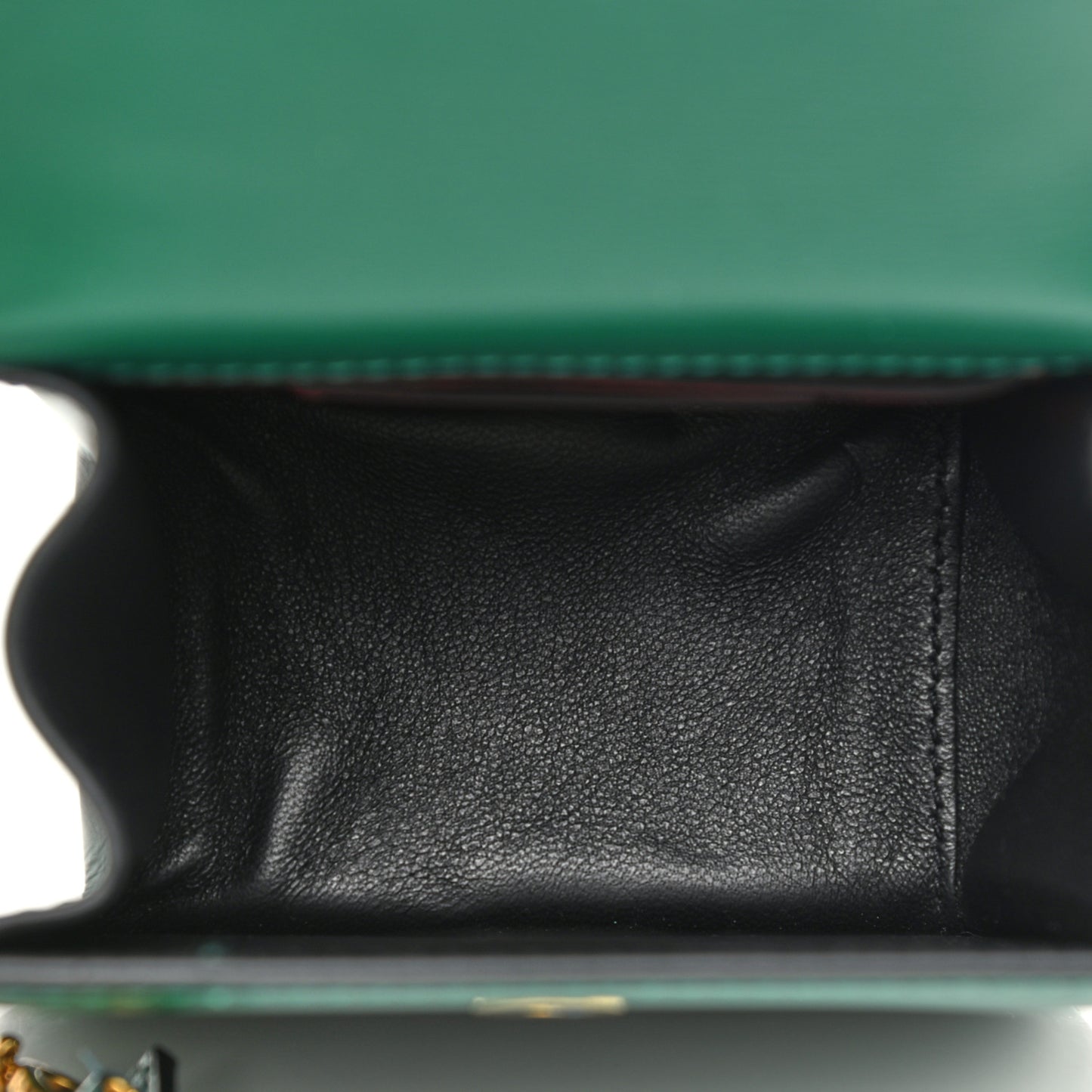 Smooth Calfskin Micro VSling Shoulder Bag Green