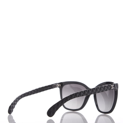 Chanel Acetate Quilted Polarized Butterfly CC Sunglasses 5288-Q Black 3 of 8