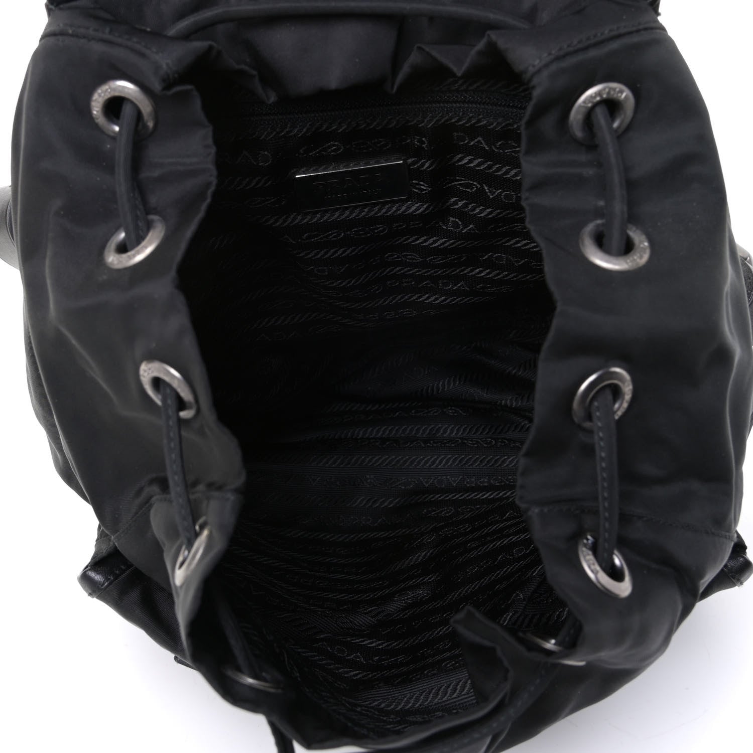 Prada Tessuto Nylon Small Backpack Black 4 of 4