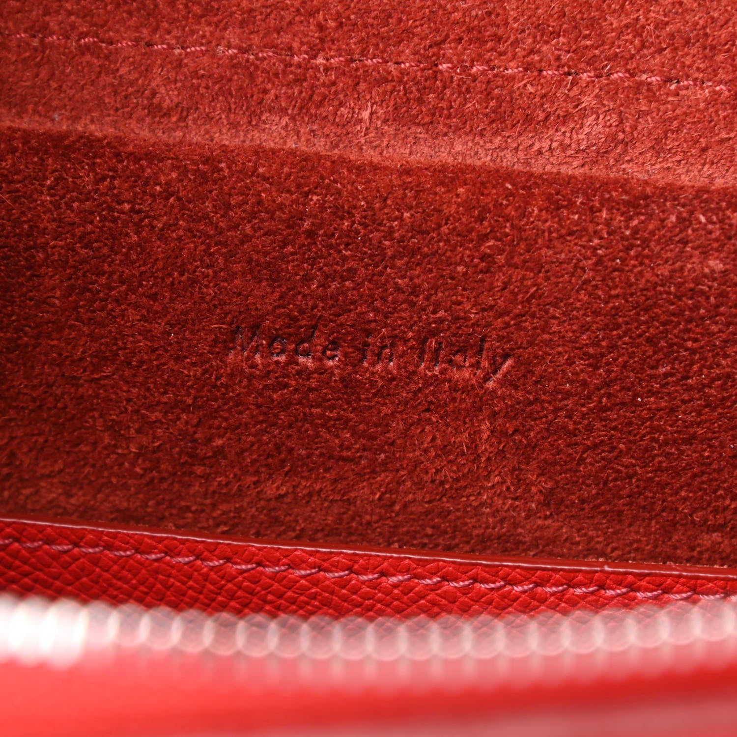 Celine Grained Calfskin Micro Belt Bag Coquelicot 7 of 12